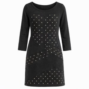 Blü - Elegant Black Polka Dot Dress